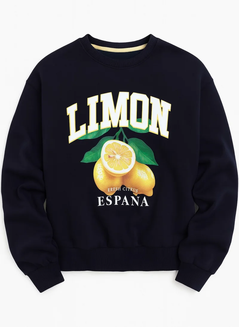 victor and jane LIMON España Graphic Sweatshirt – 100% Cotton Fleece | Puff Print