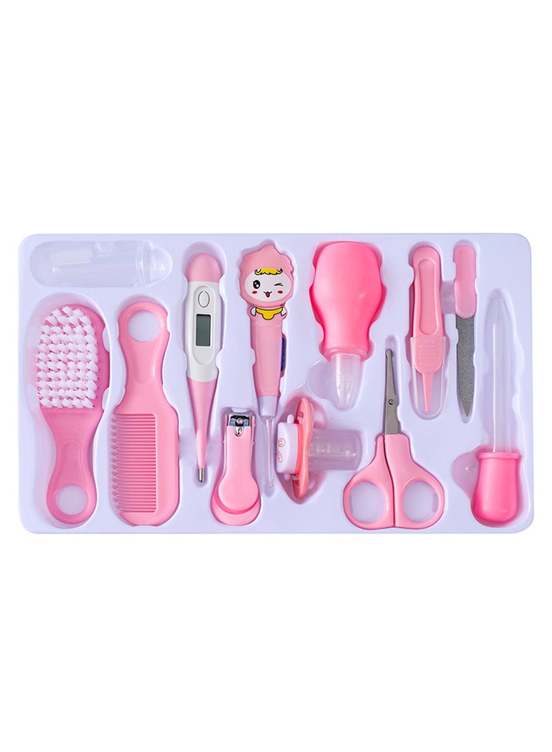 أطفال صغيرة مجموعة العناية بالطفل 12 قطعة، لون وردي - Image 2