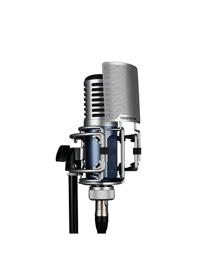 TAKSTAR - SM-9 Cardioid-directional Condenser Recording Microphone Metal Structure Wide Frequency Response with Shock Mount Windscreen for Professional Audio Studio Quality Clear Sound - Image 1