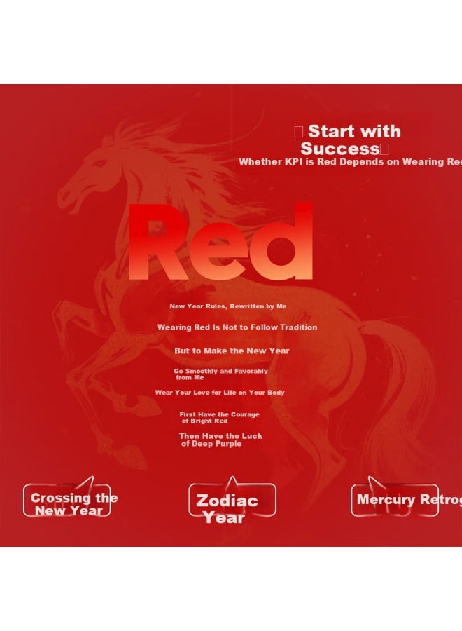 LANG SHA Langsha Youth Red Thermal Underwear Set For Women, Pure Cotton, Qi Ji Red, Suitable For High School Students, Year Of The Horse Autumn Clothes And Pants - Image 2