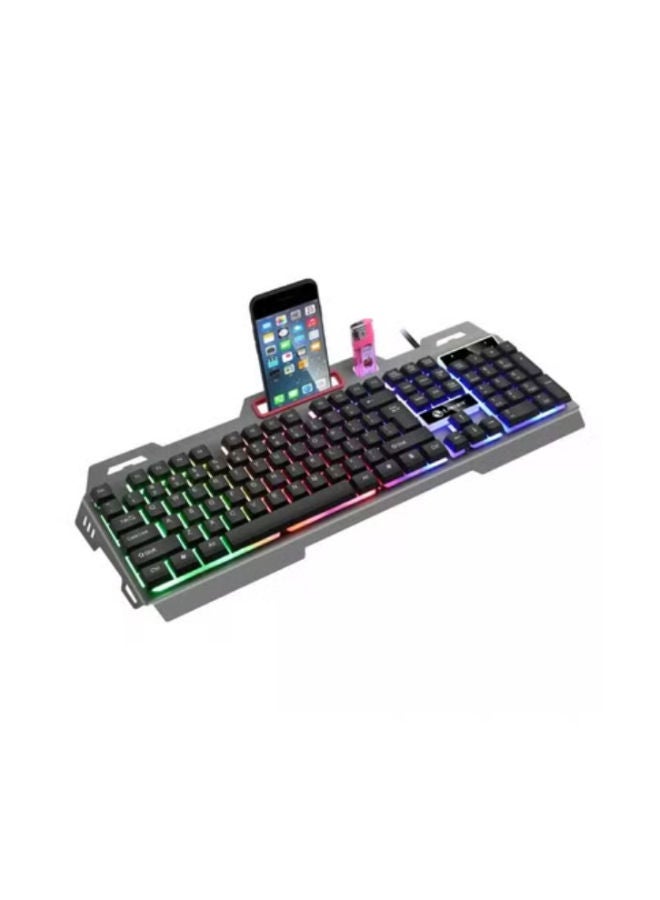 SHOPI Metal Mechanical Gaming Keyboard and Mouse Combo (Black, JK-938)  - Image 2
