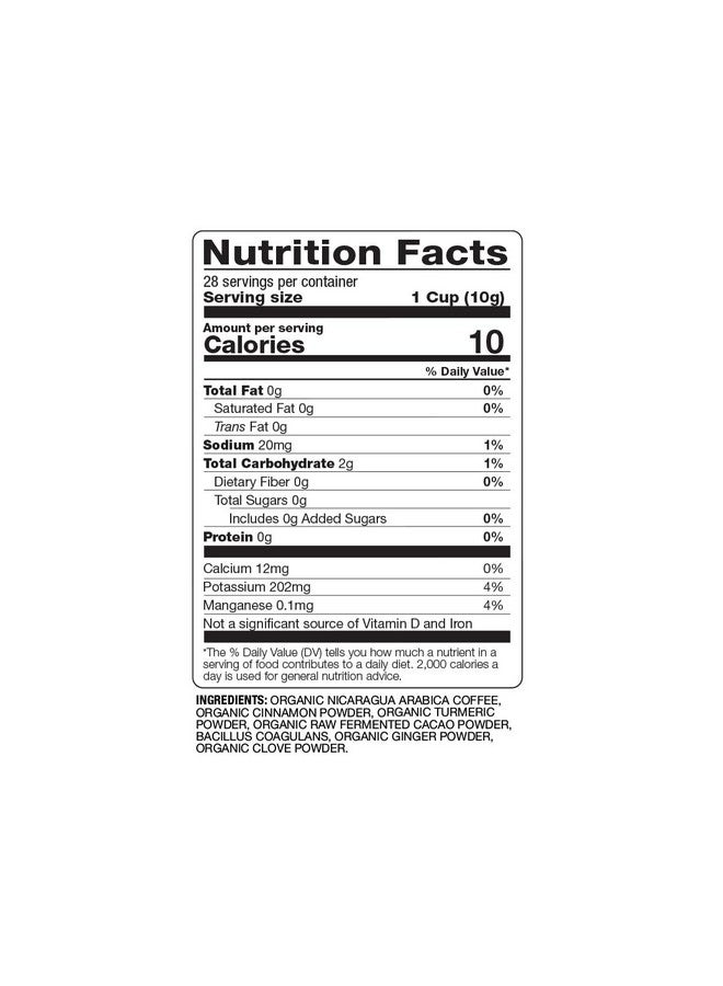BareOrganics BareOrganics Artisan Ground CARDIO CARE Bagged Coffee with Superfoods, Medium Roast, Non-GMO & Gluten-free, Cacao, Cinnamon, Turmeric & Ginger, 10 oz  - Image 4