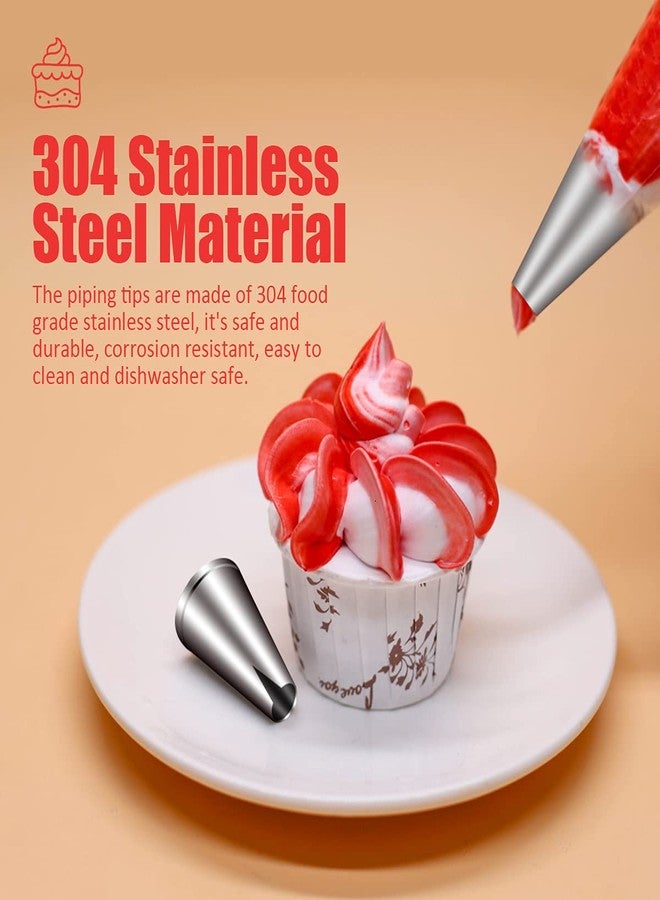 FOOTTOES Stainless Steel 24 Nozzle Piping Set for Cake Decoration and Icing, 17x11.2x4.8cm (Off-White) - Image 4