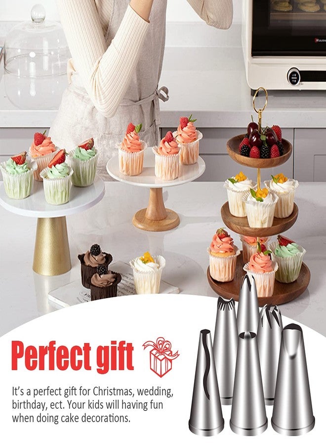 FOOTTOES Stainless Steel 24 Nozzle Piping Set for Cake Decoration and Icing, 17x11.2x4.8cm (Off-White) - Image 5