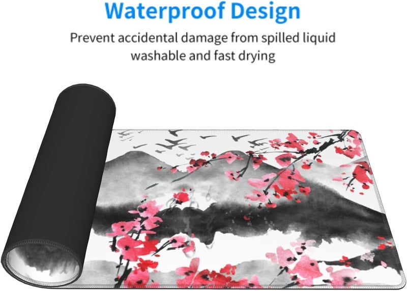 KASTWAVE Japanese Cherry Blossom Gaming Mouse Pad, 31.5 - Image 4