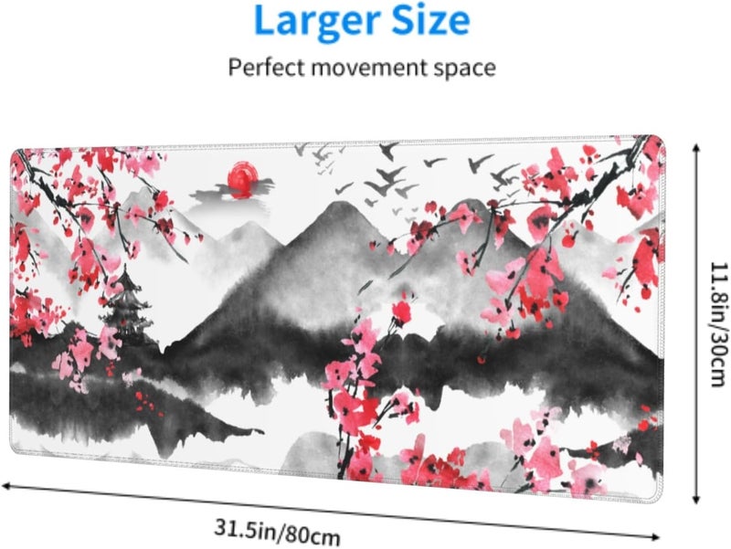 KASTWAVE Japanese Cherry Blossom Gaming Mouse Pad, 31.5 - Image 3