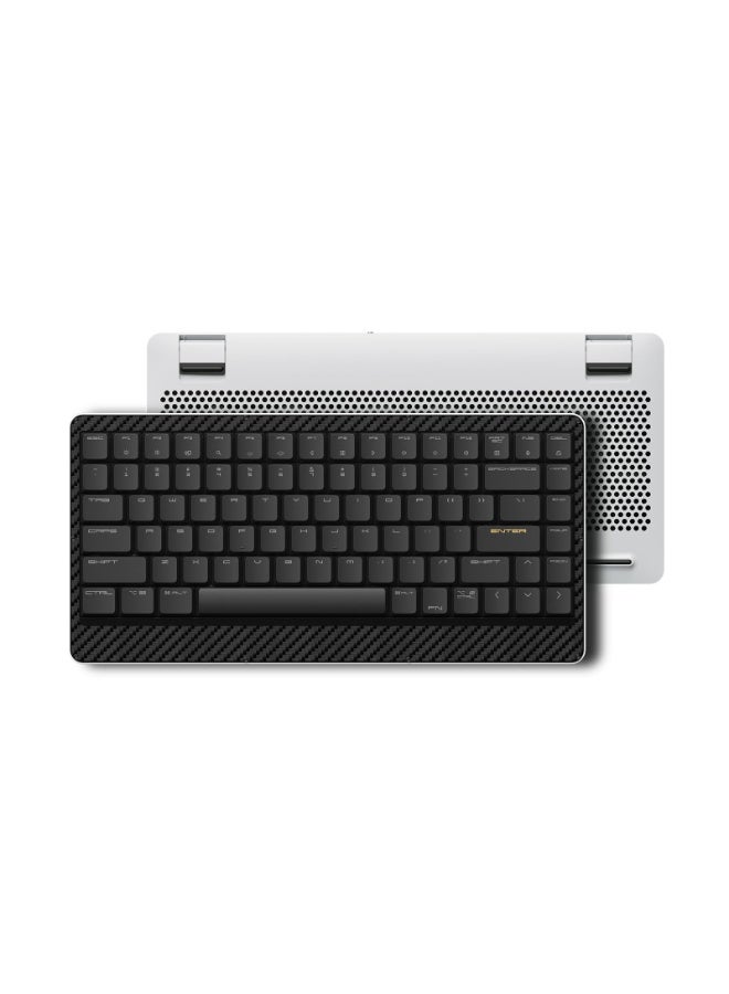 LOFREE Edge Low Profile Mechanical Keyboard, 75% Rechargeable Bluetooth and Wired Connection for Window, Mac OS/POM Switches 2.0, Carbon Fiber Top Case, Mg Alloy Bottom Case (Metallic Silver) - Image 1
