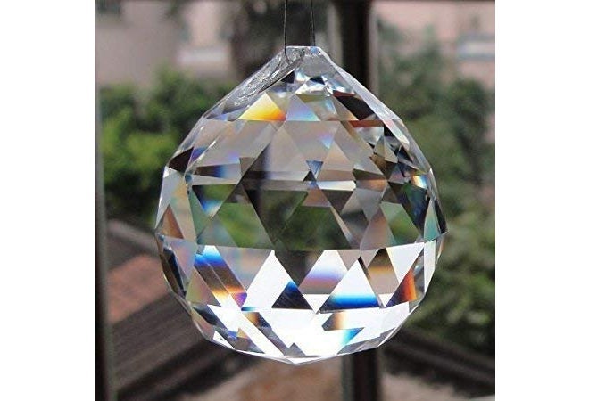 Light Wave Beautiful Sparkling Crystal Rainbow Sun-Catcher Ball Prism Pendant Hanging, Window, Garden, Balcony Hanging Ornament, Car Hanging (Model 28) - Image 2