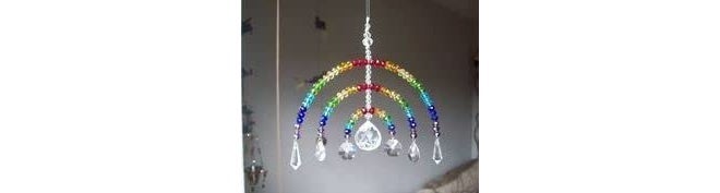Light Wave Beautiful Sparkling Crystal Rainbow Sun-Catcher Ball Prism Pendant Hanging, Window, Garden, Balcony Hanging Ornament, Car Hanging (Model 28) - Image 1