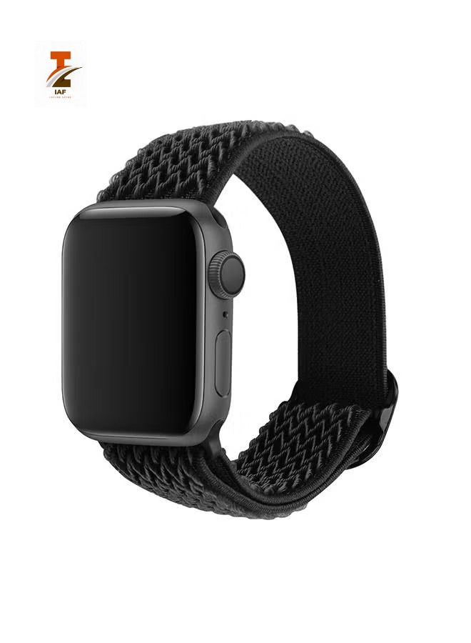 IAF Braided Solo Loop Stretchy Strap Compatible with apple Watch Band SE 38/40/41mm Watch series 7/6/5/4/3/2/1 - Image 1