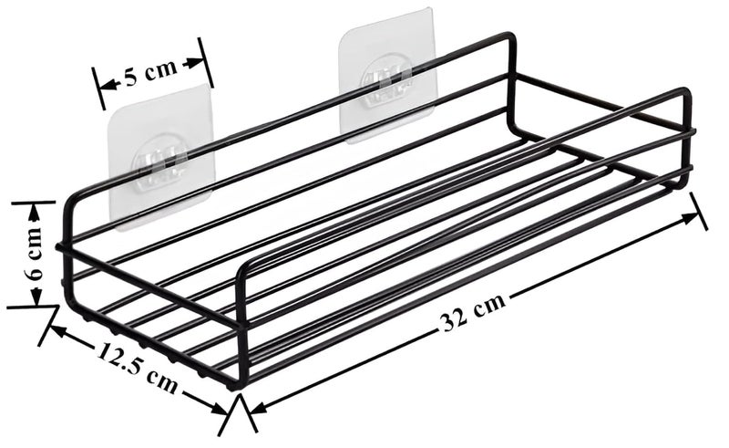 FRALUPO Metal Bathroom Organiser Without Drill Bathroom Corner Shelf Adhesive Stand for Corner Rack for Bathroom, Shampoo Holder Multipurpose Bathroom Shelf (Pack of 1) (Bathroom Shelf 2) - Image 5