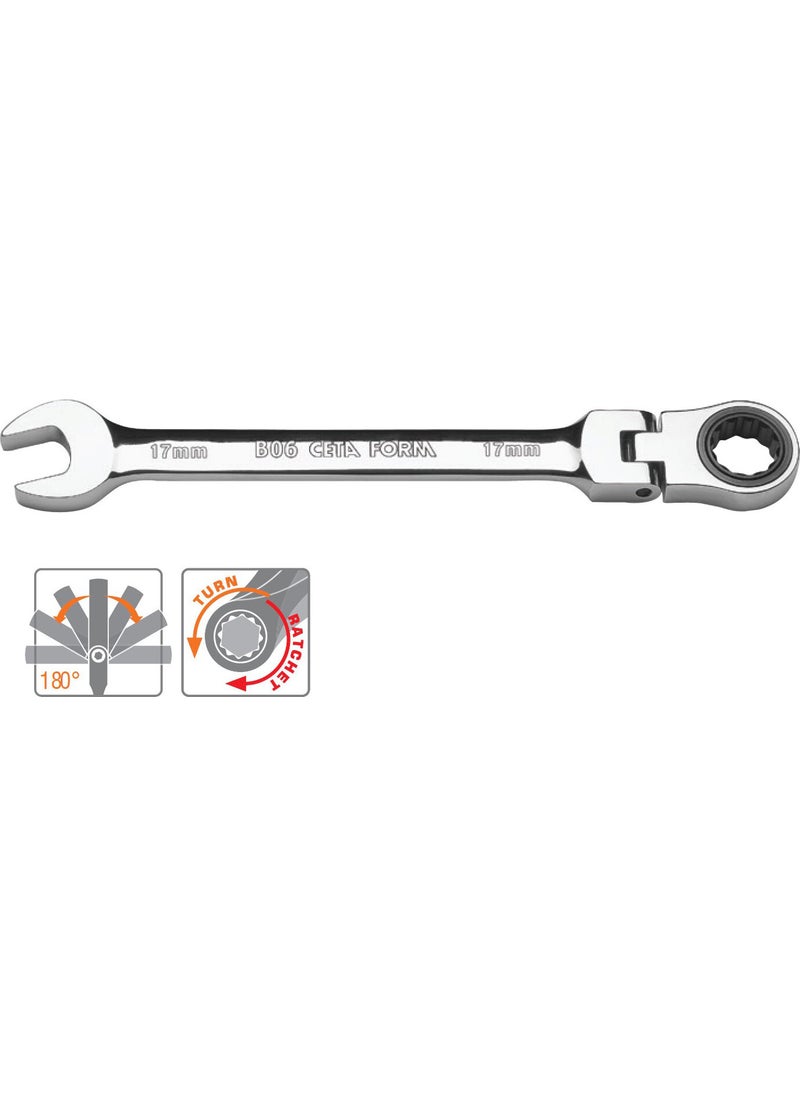 Ceta Form B06-17 17 Mm C-Gear Ratchet Combination Wrench Joint 