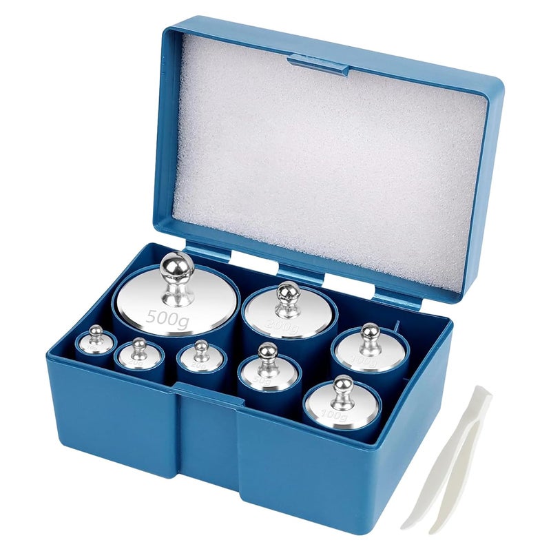 UCEC Calibration Weight Set 1000g for Digital Scale with Case and Tweezers, Gram Scale-M2 Class 10g 20g 20g 50g 100g 100g 200g 500g - Image 1