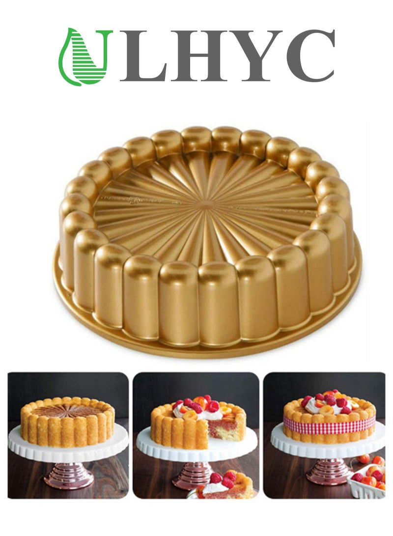 ULHYC Granite Charlotte Cake Pan Nonstick Durable Baking Mold for Home Use and Everyday Baking - Image 1