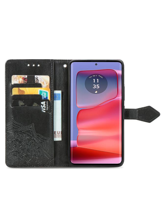 S-TOP Case For Motorola Edge 50 Pro Mandala Flower Embossed Leather Phone Case - Image 3