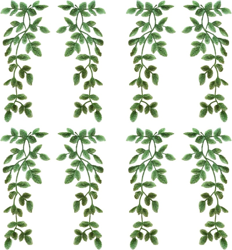 Set of 8 Green Lace Flower Embroidery Patches, Decorative Floral Appliques for Clothing, Ideal for Dress and Top Embellishment - Image 1