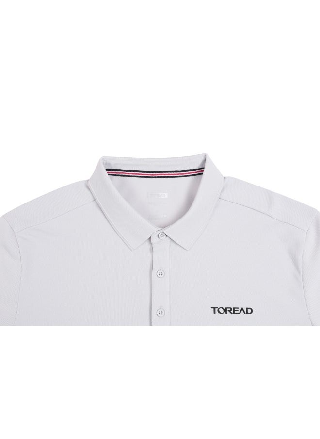 TOREAD - TAJJBN81771 Men's Functional Polo T-Shirt Mountain Shadow Gray - Image 1