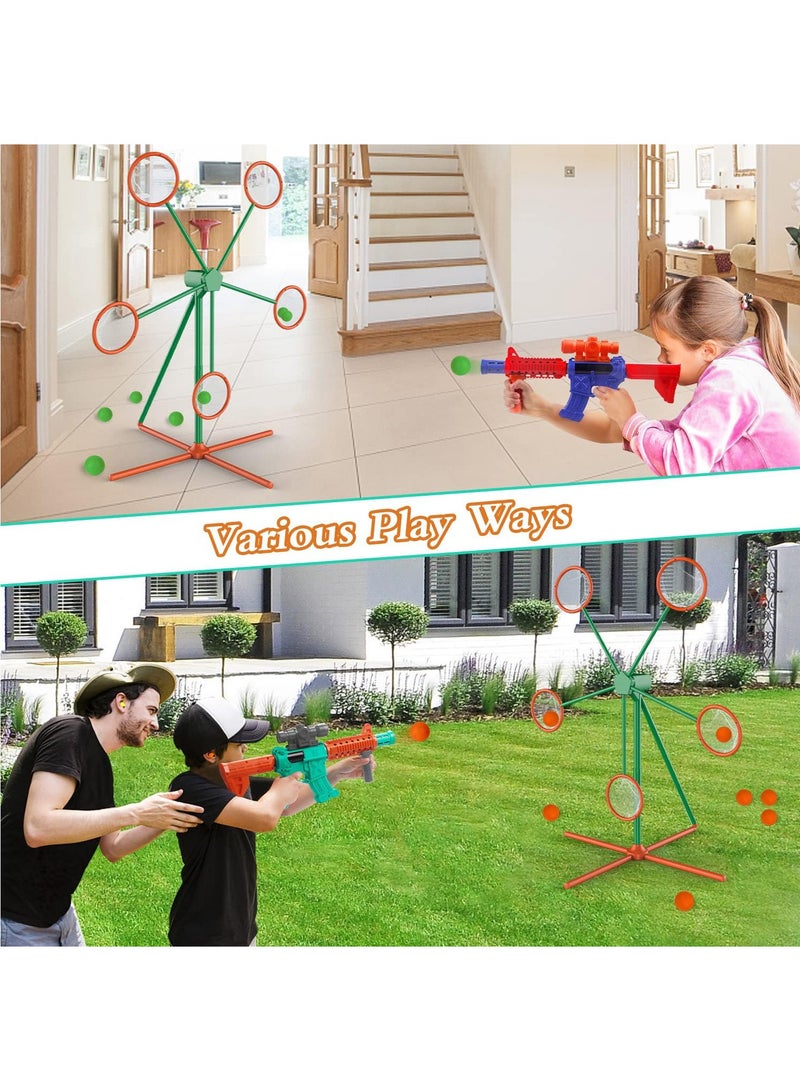 YelaJoy Shooting Games Toys for Age 5 6 7 8 9 10+ Year Old Boys, Kids Toy Sports & Outdoor Game with Moving Shooting Target & 2 Popper Air Toy Guns & 24 Foam Balls, Gifts for Boys and Girls - Image 5