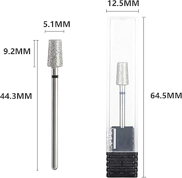 NMKL38 Nail Drill Bit Cuticle Art File Large Tapered Barrel Electric Nail Files Cleaner Burr Tool Machine Manicure Pedicure Polishing Kit for Home Salon Use - Image 3