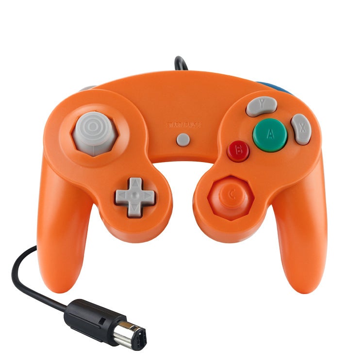 NGC Wired Controller Single Vibration Gamecube Deep Orange 