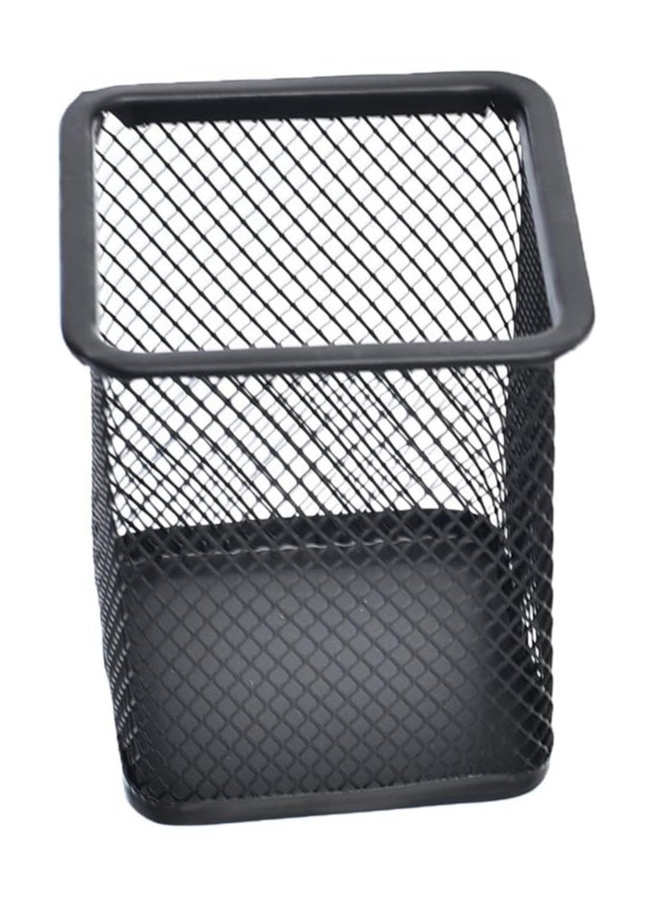 Generic - Square Metal Mesh Pen Holder (Black) - Image 1