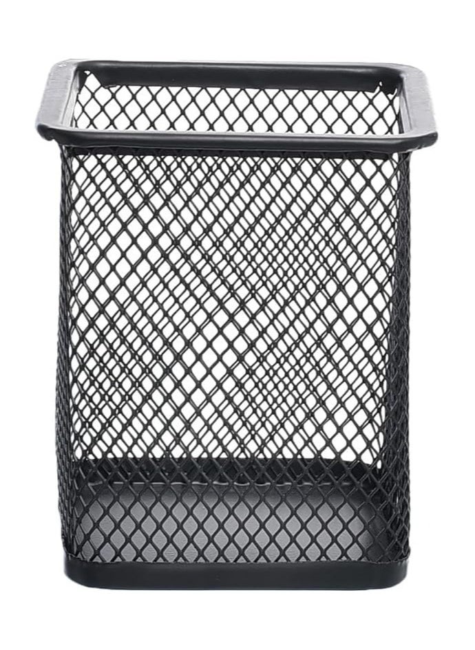 Generic - Square Metal Mesh Pen Holder (Black) - Image 1