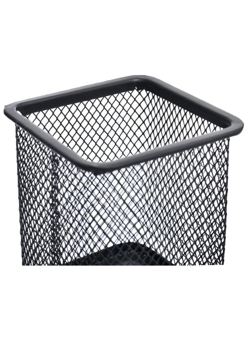 Generic - Square Metal Mesh Pen Holder (Black) - Image 1