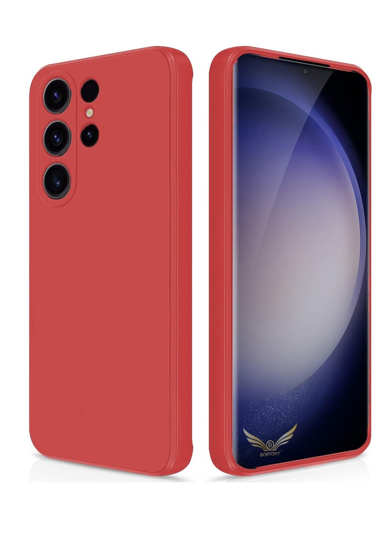 BORTONY S23 Ultra Case Liquid Silicone Shockproof Camera Protection with Inside Microfiber Lining Compatible with Samsung Galaxy S23 Ultra Cover 6.8 Inch - Image 1