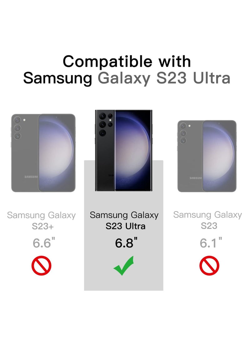 BORTONY S23 Ultra Case Liquid Silicone Shockproof Camera Protection with Inside Microfiber Lining Compatible with Samsung Galaxy S23 Ultra Cover 6.8 Inch - Image 2