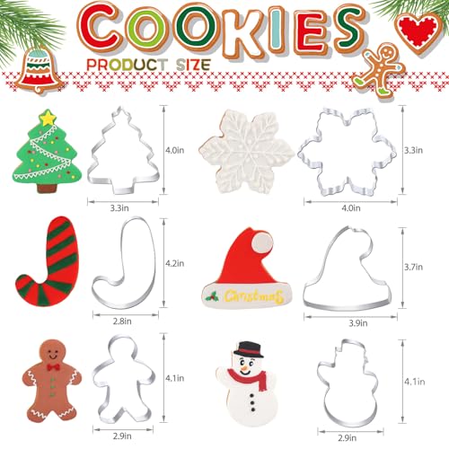 KULENAND 6 PCS Christmas cookie cutters Set - Image 3
