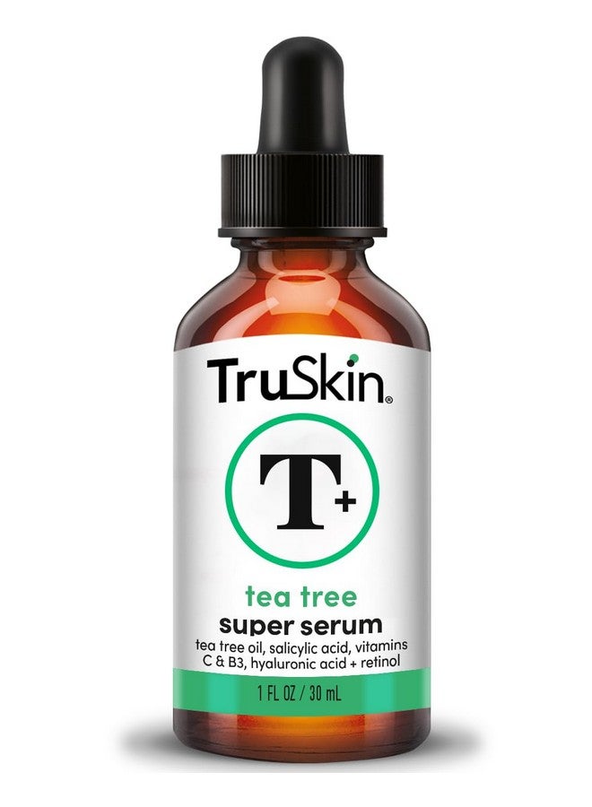 TruSkin Tea Tree Oil for Face - Acne Serum - Unclog Pores, Soothe Breakouts - Blemish Spot Treatment for Smooth, Glowing Skin - Tea Tree Oil for Skin + Salicylic Acid, Niacinamide & Retinol - 1 fl oz - Image 1