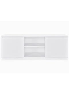 DANUBE HOME V2 Cenon TV Cabinet For Up To 50 Inches TV Entertainment Modern Design Wall Unit Furniture Wooden TV Stand For Living Room, Bedroom Made in Malaysia TV Unit Rack L130XW45XH50 cm - White  - Image 2