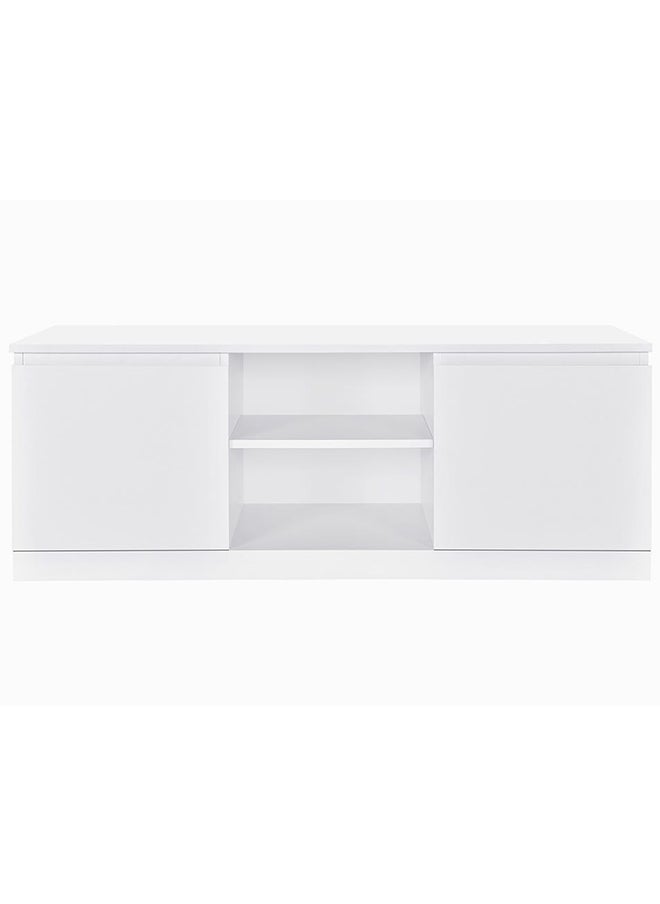 DANUBE HOME V2 Cenon TV Cabinet For Up To 50 Inches TV Entertainment Modern Design Wall Unit Furniture Wooden TV Stand For Living Room, Bedroom Made in Malaysia TV Unit Rack L130XW45XH50 cm - White  - Image 2