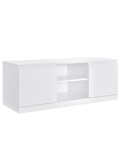 DANUBE HOME V2 Cenon TV Cabinet For Up To 50 Inches TV Entertainment Modern Design Wall Unit Furniture Wooden TV Stand For Living Room, Bedroom Made in Malaysia TV Unit Rack L130XW45XH50 cm - White  - Image 4