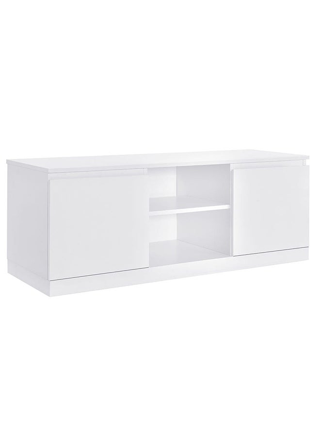DANUBE HOME V2 Cenon TV Cabinet For Up To 50 Inches TV Entertainment Modern Design Wall Unit Furniture Wooden TV Stand For Living Room, Bedroom Made in Malaysia TV Unit Rack L130XW45XH50 cm - White  - Image 4