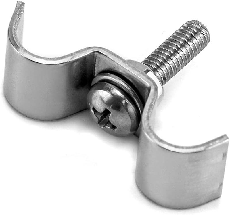 woobles Stainless Steel Double Line Clamp, 12 Pack 3/8" Fuel Lines Clips with Mounting Screws - Image 4
