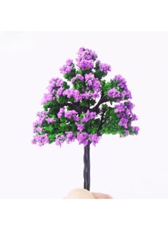 Mini Landscape Tree Plastic Model Flower Tree Finished Tree Cypress Tree Building Sand Table Micro Landscape Handmade Material-Color:MR190 Cypress -7.5cm