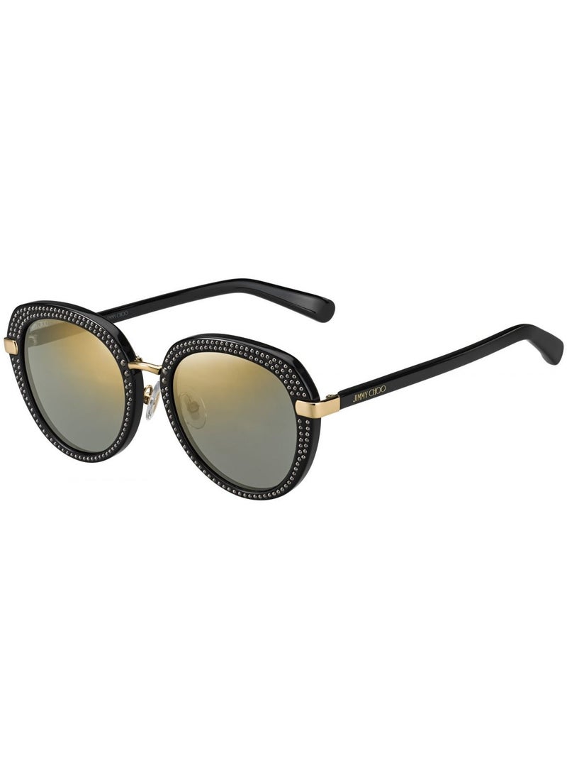 Jimmy Choo Full Rim Oval Women Sunglass -MORI/S 2M2/K1 - Lens Size: 55 mm - Black  - Image 2