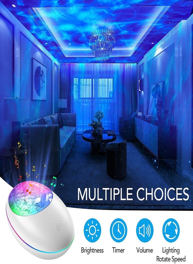 Abhsant Ocean Wave Projector Night Light Lamp Wireless Music Player Remote Control Water Wave Color Led Projector for Baby - Image 5