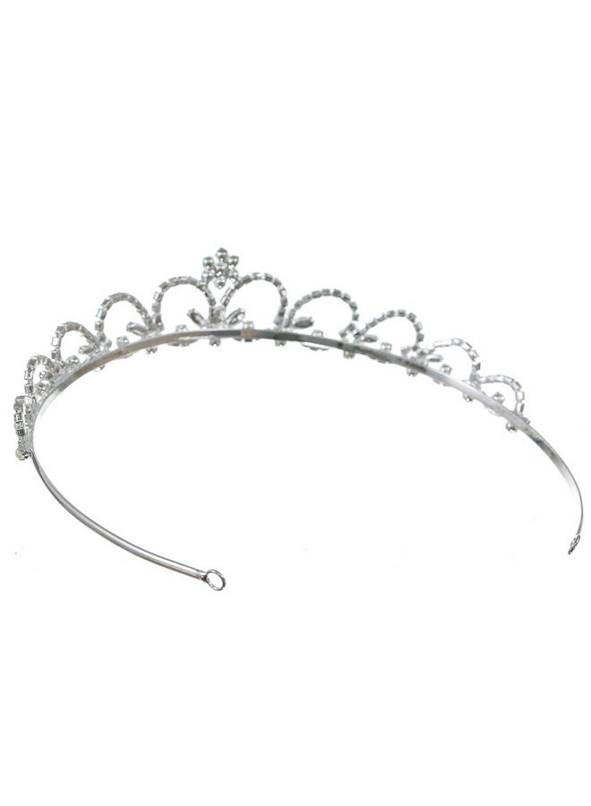 SAMKY Bride'S Wedding Tiara Bridal Crown Crystal Pearl Headpiece Hair Accessories For Woman - Image 3