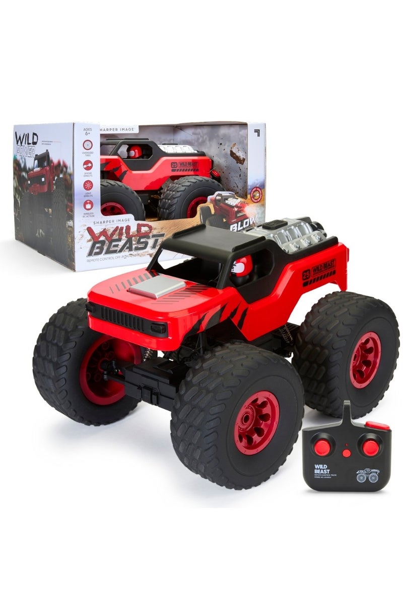 Sharper Image® Wild Beast 4x4 Remote Control Off-Road Truck, Smoke & Lights Effect, Rechargeable Batteries, Ideal Gift for RC Car Collectors & Kids 6+ Years - Image 1