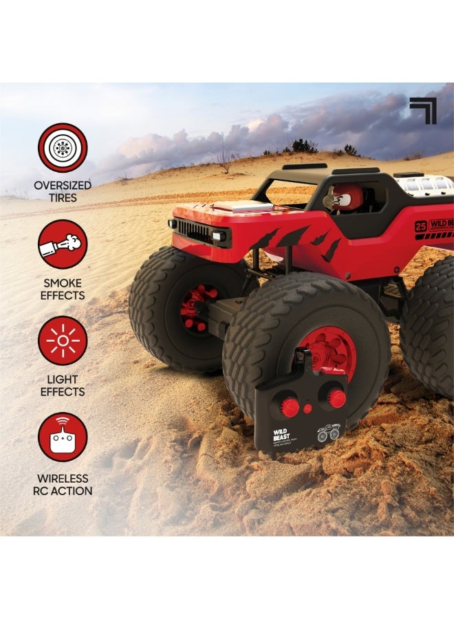 Sharper Image® Wild Beast 4x4 Remote Control Off-Road Truck, Smoke & Lights Effect, Rechargeable Batteries, Ideal Gift for RC Car Collectors & Kids 6+ Years - Image 3
