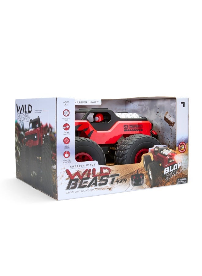 Sharper Image® Wild Beast 4x4 Remote Control Off-Road Truck, Smoke & Lights Effect, Rechargeable Batteries, Ideal Gift for RC Car Collectors & Kids 6+ Years - Image 2