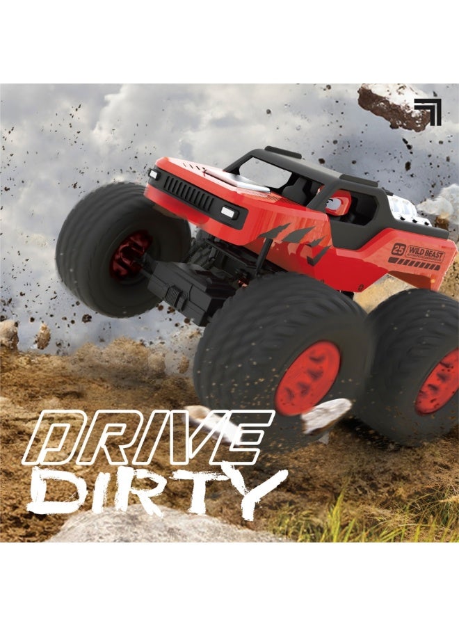 Sharper Image® Wild Beast 4x4 Remote Control Off-Road Truck, Smoke & Lights Effect, Rechargeable Batteries, Ideal Gift for RC Car Collectors & Kids 6+ Years - Image 5