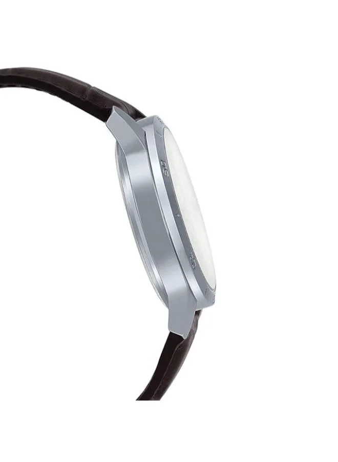 CASIO Men's Men's Leather Analog Watch MTP-V300L-7AUDF - 41.5 mm