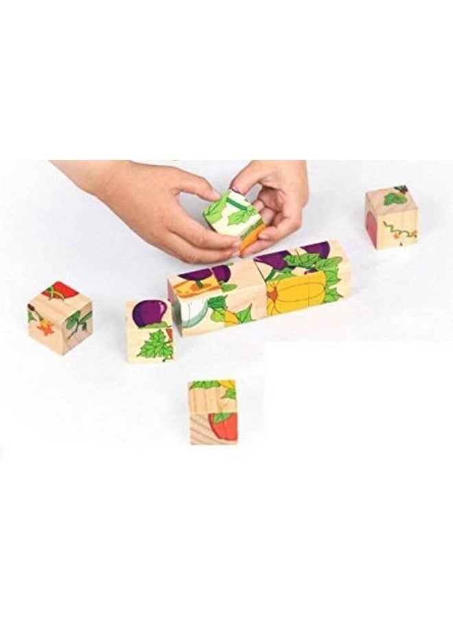 Vibgyor Vibes Early Age 6 In 1 Wood Block Puzzles For Small Kids (Multicolor)  - Image 4