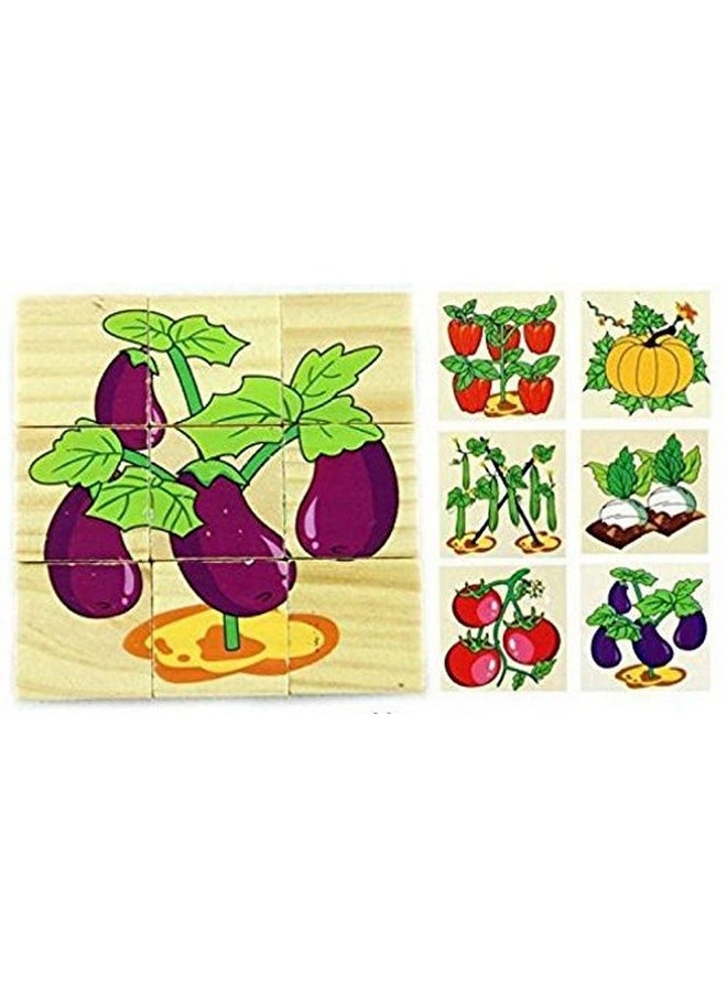 Vibgyor Vibes Early Age 6 In 1 Wood Block Puzzles For Small Kids (Multicolor)  - Image 1