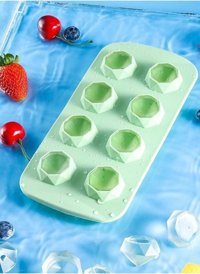 Generic SILICONE CHOCOLATE MOULD - Eco-friendly reusable diamond shape 8 grid silicone ice tray lattice ice-cream dessert silicone ice tray molds  - Image 1