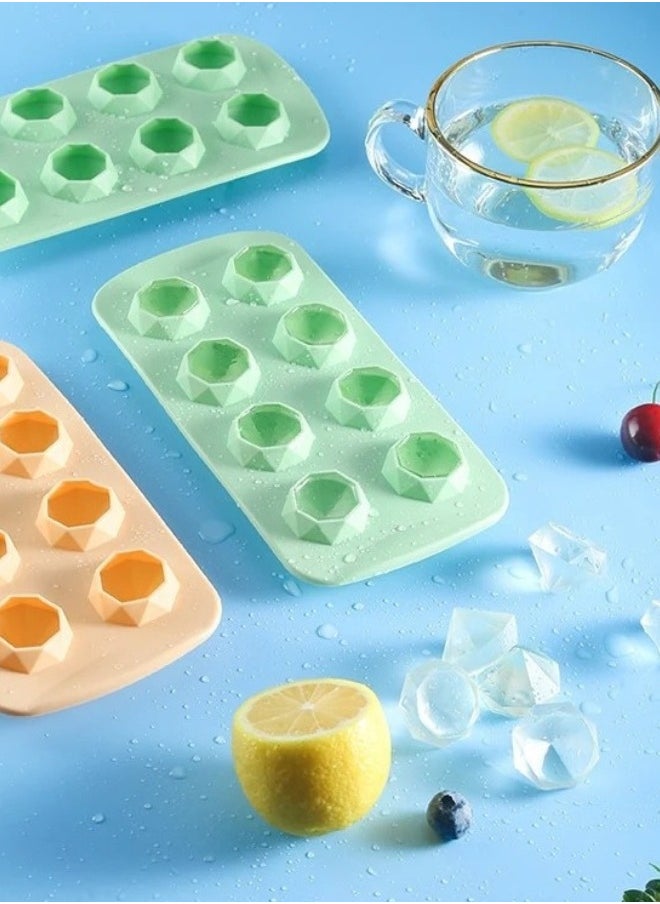 Generic SILICONE CHOCOLATE MOULD - Eco-friendly reusable diamond shape 8 grid silicone ice tray lattice ice-cream dessert silicone ice tray molds  - Image 2