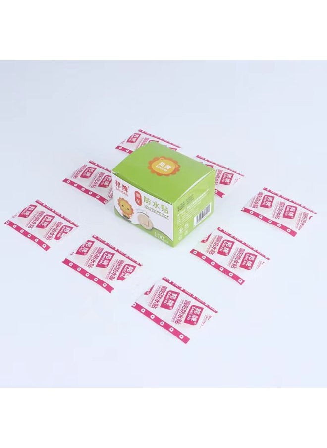 Generic Bang Brand Round Waterproof Sticker Band-Aid Infusion Bottle Mouth Sticker Round Bath Waterproof Face Sticker Mini Band-Aid-Specifications:1 Box [100 Stickers]  - Image 5